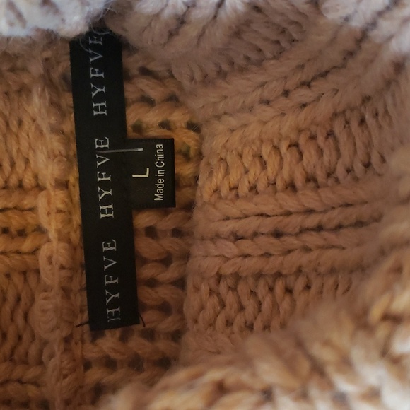 Hyfve | Blush Pink Oversized Chunky-Knit Turtleneck Sweater | Women's (L) - Picture 2 of 4